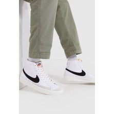 Nike Blazer Mid '77 Vintage Erkek Beyaz Deri Günlük Spor Ayakkabı ( Dar Kalıp )