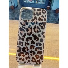 Lucek Cases Apple iPhone 13 ve Apple iPhone 14 Uyumlu Leopar Desen  Hologram Kapak Darbe Korumalı Kılıf