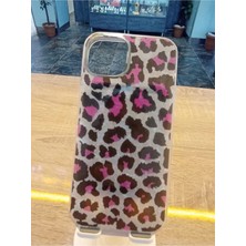 Lucek Cases Apple iPhone 13 ve Apple iPhone 14 Uyumlu Leopar Desen  Hologram Kapak Darbe Korumalı Kılıf