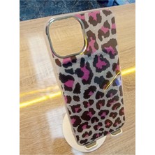 Lucek Cases Apple iPhone 13 ve Apple iPhone 14 Uyumlu Leopar Desen  Hologram Kapak Darbe Korumalı Kılıf