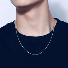 Sjour Ince Silver Italyan Ezme Model 64 cm Erkek Çelik Kolye 3 Yıl Güvence Belgeli