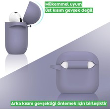 Ewec 4. Nesil Uyumlu Lavanta Grisi Premium Silikon High Quality Kulaklık Kılıfı (2 mm Kalınlık)