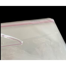 50 Adet 30X35 cm Bantlı Yapışkanlı Şeffaf Opp Jelatin Poşet Torba, Şeffaf Poşet ( 30X30+5 )