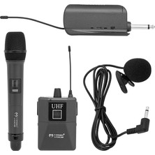 Magicvoice MV-1305YE Uhf 1 El + 1 Yaka Ekranli Kablosuz Telsi̇z Mi̇krofon (4172) Byrnew