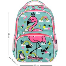 Kingston Hill Lisanslı Flamingo Ilkokul Çantası 3'lü Set Çanta + Termal Beslenme + Kalemlik