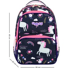 Kingston Hill Lisanslı Unicorn Ilkokul Çantası 3'lü Set Çanta + Termal Beslenme + Kalemlik
