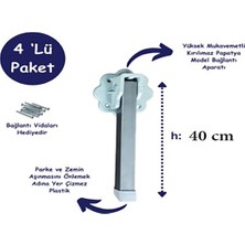 Dzgn Home Metal Katlanır Yer Sofrası Ayağı 40 cm - 4'lü Takım