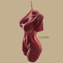 Civetta Dogal Dekoratif Gül Kokulu Aşk Kadını Modeli Soyawa x  Mum