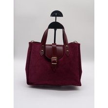 Blooms Bag Kapaklı Tokalı, Çıtçıtlı, Yavrulu Süet Deri Kadın Çantası