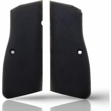 Zib Grips  Kabzası - Zig 14, Browning Hp, High Power 14, Dik Kasa, Browning Halkalı (Halka Için Kesim Yaptırmak Için Mesaj Atın), Halkasız ile Uyumlu - Siyah Renk - Polimer Malzemesinden Yapılma