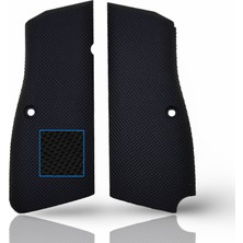 Zib Grips  Kabzası - Zig 14, Browning Hp, High Power 14, Dik Kasa, Browning Halkalı (Halka Için Kesim Yaptırmak Için Mesaj Atın), Halkasız ile Uyumlu - Siyah Renk - Polimer Malzeme