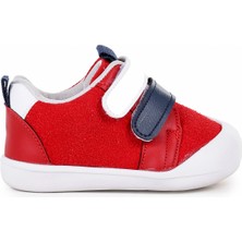 Kiko Kids Şifu Ilk Adım Cırtlı Erkek Bebek Spor Ayakkabı Kırmızı - Lacivert