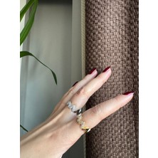 Jewelry Çelik Yüzük(Silver Kalpli)