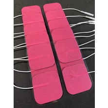 Tıpteknik Market 5 Paket, 20 Adet Pembe Tens Elektrod Pedi 5x5 cm Extra Güçlendirilmiş Yapışkanlı Kumaş