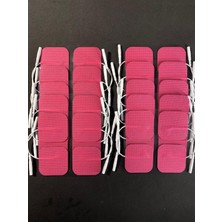 Tıpteknik Market Pembe Tens Elektrod Pedi Extra Güçlendirilmiş Yapışkanlı Kumaş Pembe - 5 x 5 cm - 10 Paket - 40 Adet