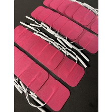 Tıpteknik Market Pembe Tens Elektrod Pedi Extra Güçlendirilmiş Yapışkanlı Kumaş Pembe - 5 x 5 cm - 10 Paket - 40 Adet