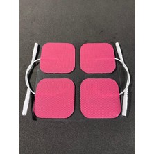 Tıpteknik Market Pembe Tens Elektrod Pedi Extra Güçlendirilmiş Yapışkanlı Kumaş Pembe - 5 x 5 cm - 10 Paket - 40 Adet