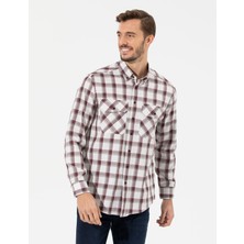 Pierre Cardin Erkek Bordo Comfort Fit Uzun Kollu Gömlek 50261755-VR014