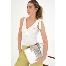 U.S. Polo Assn. Kadın Beyaz Kol Çantası 50293679-VR013