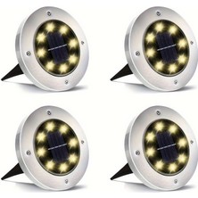 4'lü Solar Panelli Kazıklı Bahçe Aydınlatması
