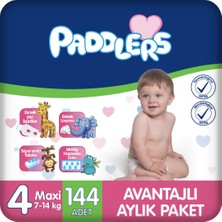 Paddlers 4 Numara Maxi 144 Adet (7-14 kg) Aylık Paket