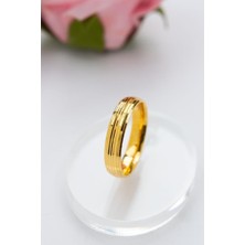 Latif Kuyumcu 22 Ayar Altın Çizgi Bombeli Alyans Nişan Yüzüğü LKYZK1528