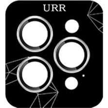 URR iPhone 16 Pro Max Titanium Alloy Kamera Lens Koruyucu Gümüş