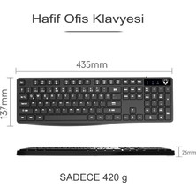 Emtu Life SC601 Kablosuz Klavye Mouse Set Siyah  USB Türkçe Q