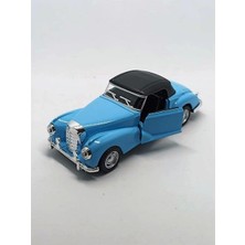 Nostaljik Lezzetler Nostaljik Klasik Metal Çek Bırak Araba Mavi Kapılar Açılır ( 1/36 Ölçek ) Mod:3