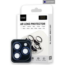 URR iPhone 15 Pro Max Rhomb Snakeskin Ar Kamera Lens Koruyucu Lacivert