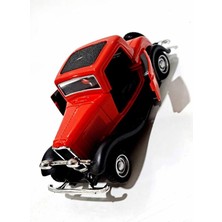 Nostaljik Lezzetler Nostaljik Klasik Metal Çek Bırak Araba Kapılar Açılır Kırmızı ( 1/36 Ölçek )