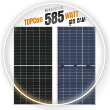 Sistem Solar Topcon 585W Watt Güneş Paneli Monokristal 144 Hücre Solar Panel