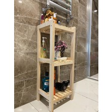 Ahşap 3 Katlı 90*35*30 Banyo Düzenleyici