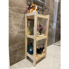Ahşap 3 Katlı 90*35*30 Banyo Düzenleyici