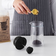 Hobiurun French Press, Paslanmaz Çelik-Siyah, 0,3 Lt