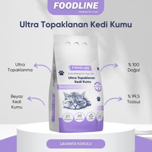 Foodline Lavanta Kokulu Ince Taneli Bentonit Topaklanan Kedi Kumu 10 Lt