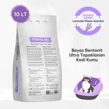 Foodline Lavanta Kokulu Ince Taneli Bentonit Topaklanan Kedi Kumu 10 Lt