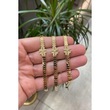 ÇGK KUYUMCULUK V Form Yonca Altın Bileklik CGKBLK0192