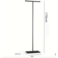 Trendesk Metal T Siyah Ayaklı Askılık Elbise Askılık 1051-CN