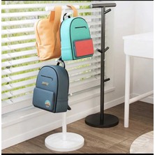 Trendesk Ayaklı Siyah Askılık Kitap Çanta Depolama Rafları Yatak Odası Organizatör Askı 30*95CM  1058-CN