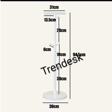Trendesk Ayaklı Siyah Askılık Kitap Çanta Depolama Rafları Yatak Odası Organizatör Askı 30*95CM  1058-CN