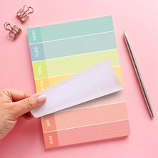 Copyder Pastel Renkli Haftalık Planlayıcı Notepad Bloknot Defter Seti A5