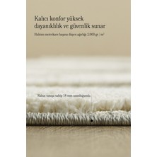 Anaska Home Modern Boho Tasarımı Gri Oturma Odası Halısı Salon Halısı Yumuşak Dokulu Toz Vermez Kolay Bakım