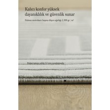 Anaska Home Özel Tasarım Gümüş Sık Dokuma Jüt Taban Oturma Odası Halısı Salon Halısı Leke Tutmaz Kolay Bakım