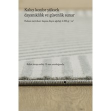 Anaska Home Özel Tasarım Gümüş Sık Dokuma Jüt Taban Oturma Odası Salon Halısı Leke Tutmaz Kolay Bakım