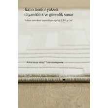 Anaska Home Özel Tasarım Krem Sık Dokuma Jüt Taban Oturma Odası Halısı Salon Halısı Leke Tutmaz Kolay Bakım