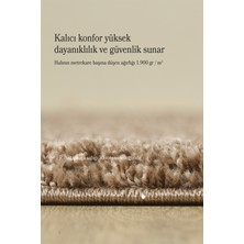 Anaska Home Modern Düz Desen Kahve Oturma Odası Halısı Salon Halısı Uzun Tüylü Yumuşak Dokulu Kolay Bakım