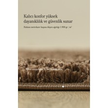 Anaska Home Modern Düz Desenli Kahverengi Oturma Odası Halısı Salon Halısı Uzun Tüylü Kolay Bakım Yuvarlak