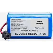 Evtek Lydsto R1 Pro  6400MAH Robot Süpürge Bataryası