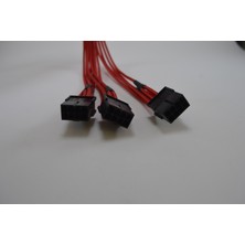 MM 3*8 Pin To 12VHPWR (Gen 5) Güç Kablosu - Kırmızı Sleeved